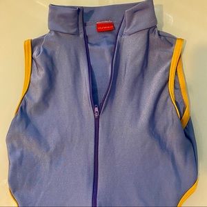 Lavender and Gold Yumiko cutout one-piece